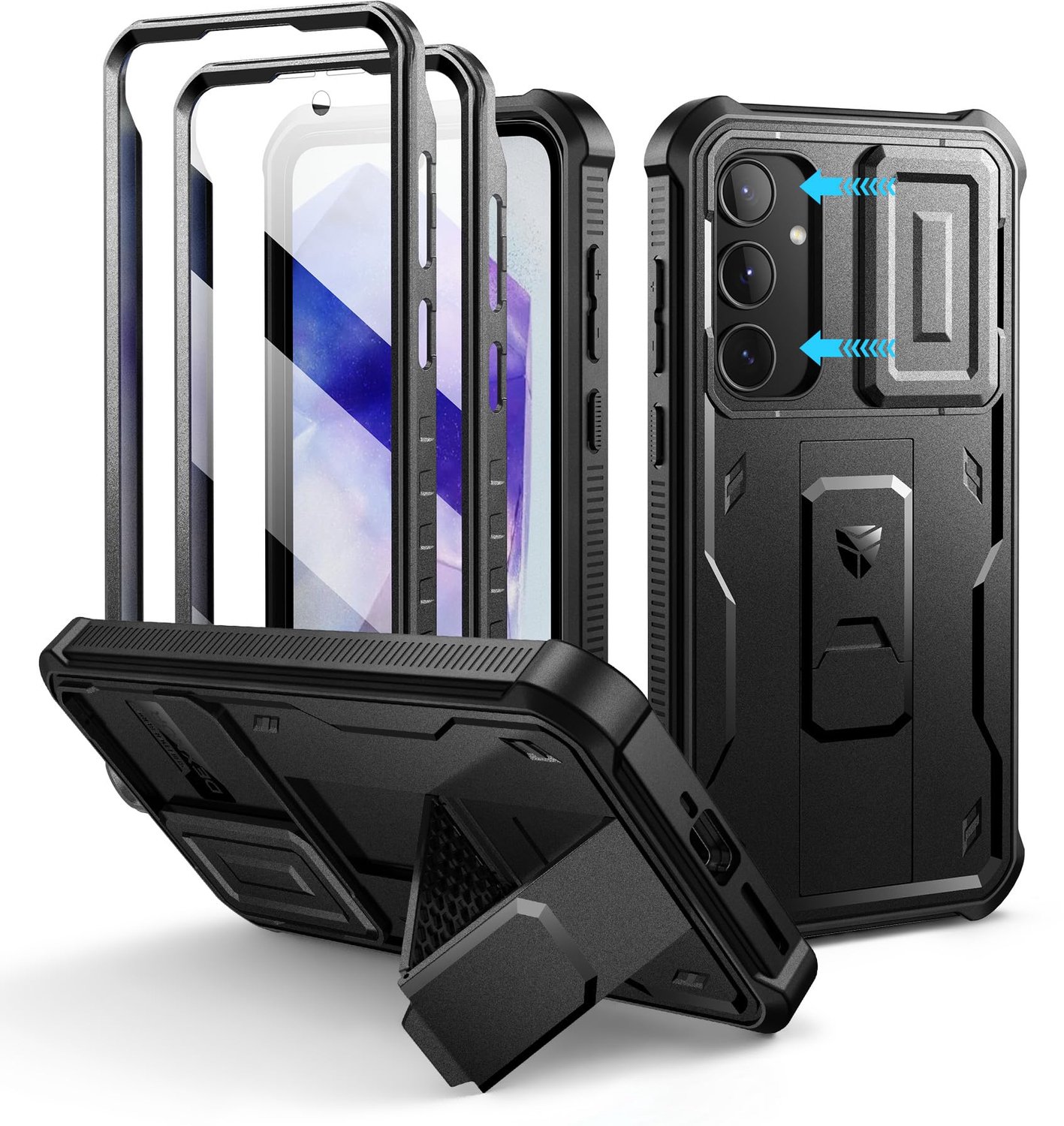 Schokbestendige Hoes voor Smartphone met Camera Cover en Kickstand