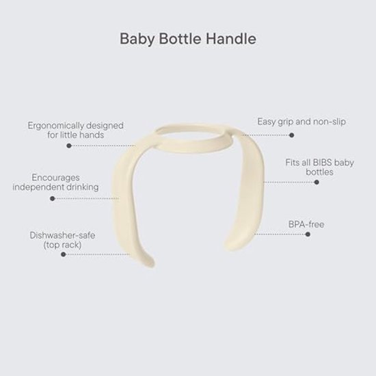Babyfles Handvat - Ergonomisch ontwerp - Ivory — afbeelding 2