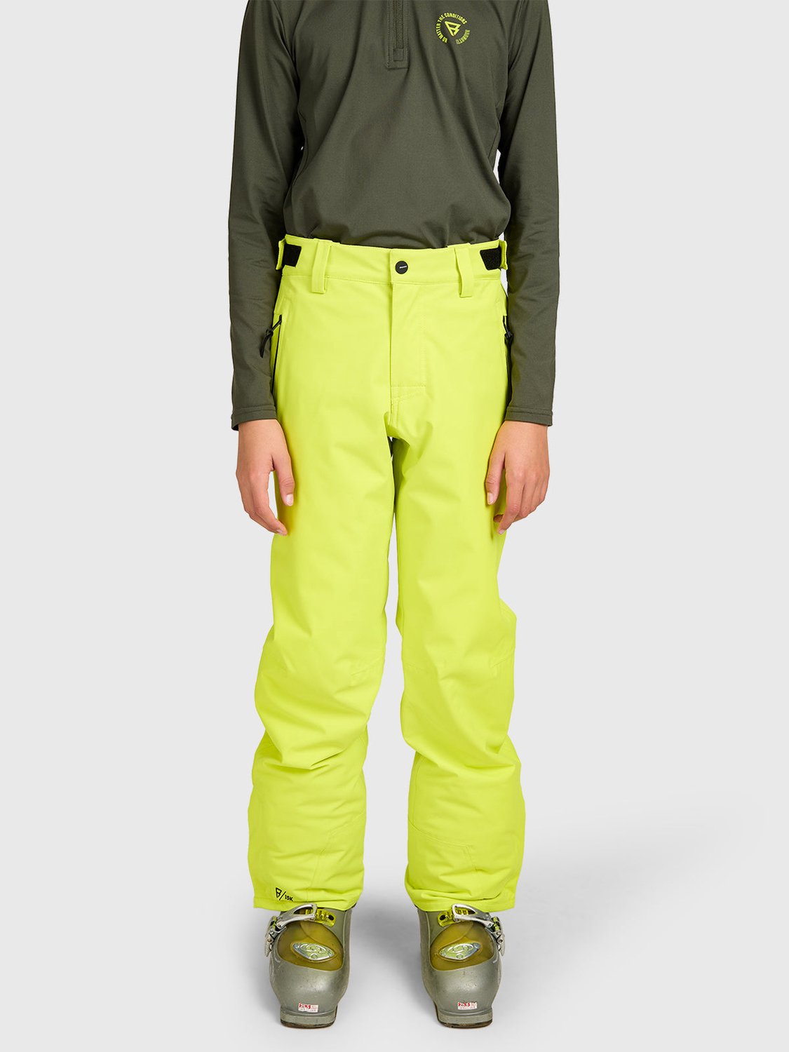 Brunotti Footraily Skibroek Jongens – Ski Broek Fleece Lining 15K Waterproof Medium Isolation Acid Lime
