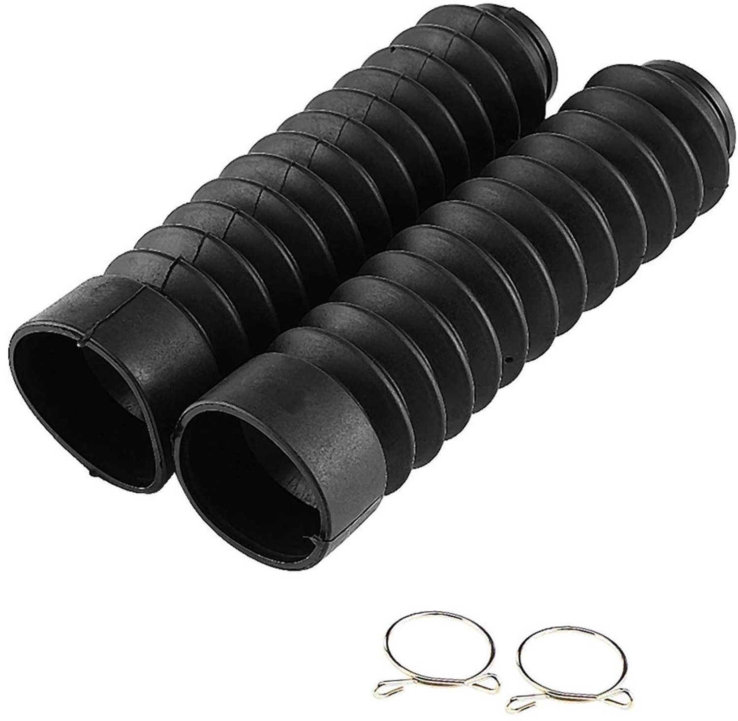 Universele Voorvorkafdekking voor Motorfiets - Schokbestendig Rubber, 205 x 42 mm, Zwart