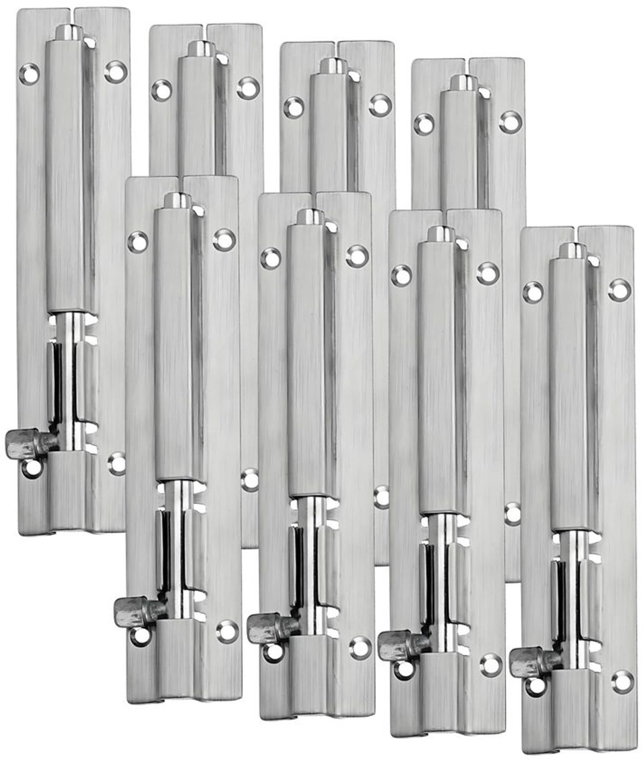 Roestvrijstalen Poortslot Deurgrendel 150 mm - 8 Stuks