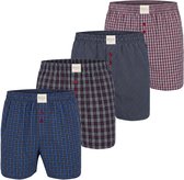 Phil & Co Heren Wijde Boxershorts Mulitpack 4-Pack Blauw - Maat XL