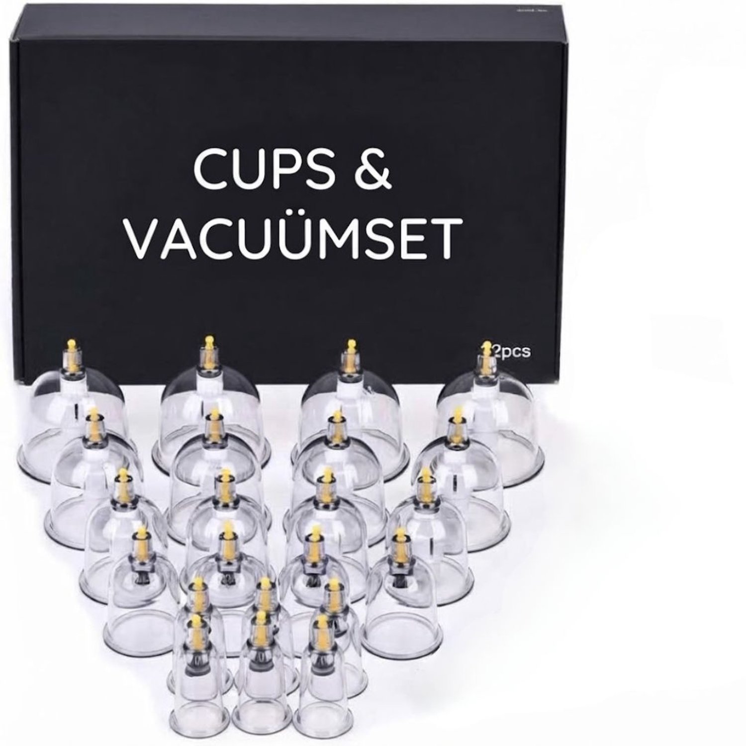 Vantivo® Cellulite Massage Apparaat - Anti Cellulitis Apparaat - Cupping Cups-Transparant