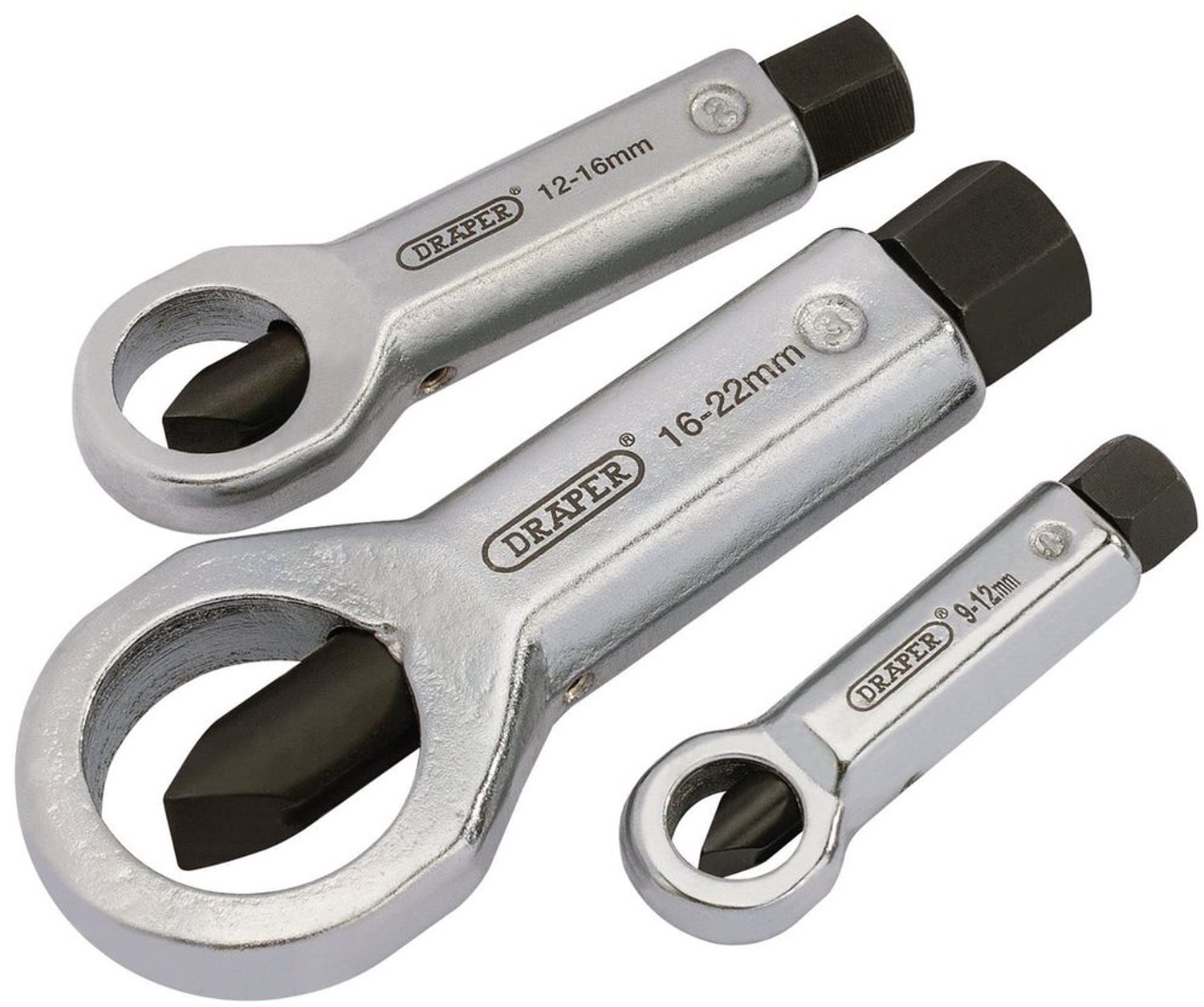 Moeren Splitter Set, Capaciteit 9mm-22mm, 3 Stuks