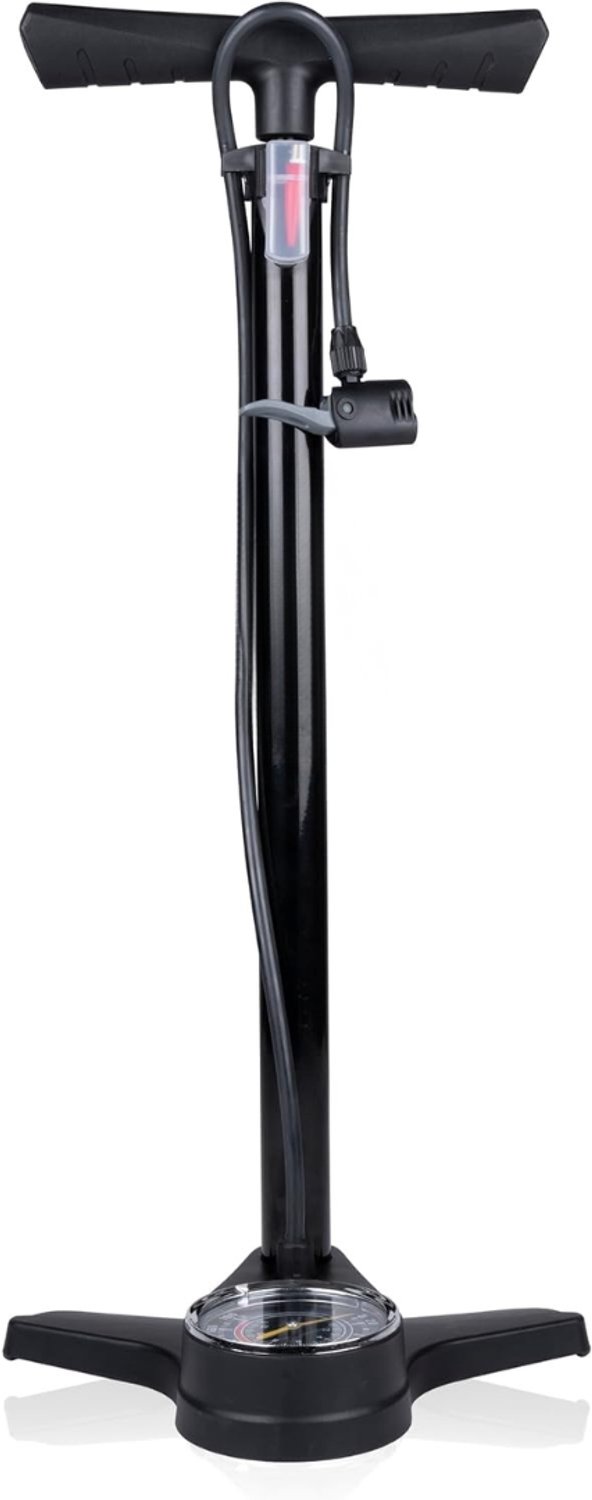 Levo® Fietspomp met Drukmeter - Fietspomp Klein - Fietspomp Handmatig - Zwart - 32cm x 16cm x 61cm