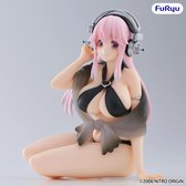 Super Sonico - Black Swimsuit - Noodle Stopper - Furyu