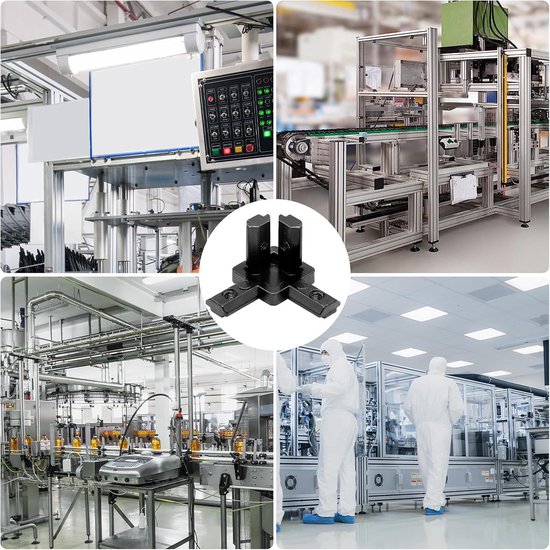 Eckverbinder voor aluminium profielen, 4 stuks, 3-weg, voor 6 mm T-slot — afbeelding 4