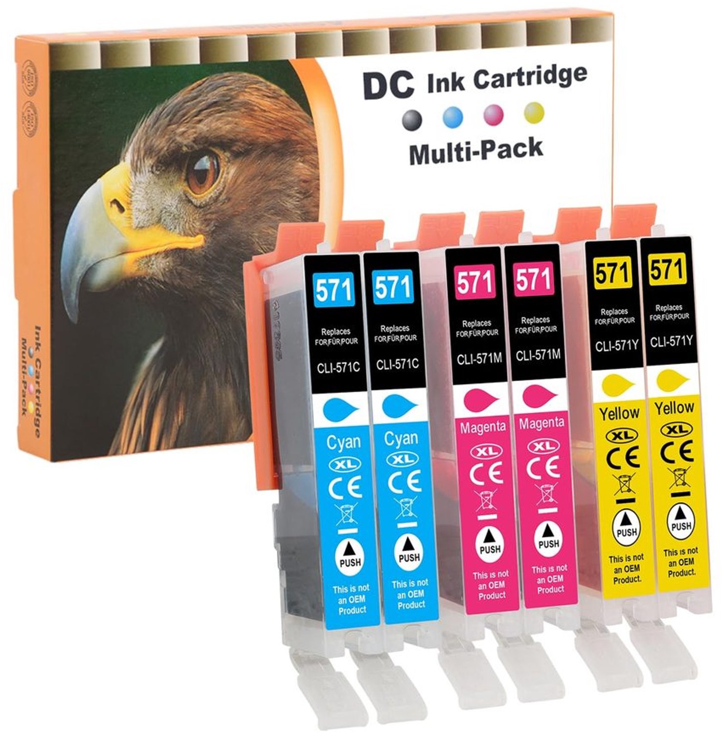6x Inktcartridge Compatibel met Canon Printers
