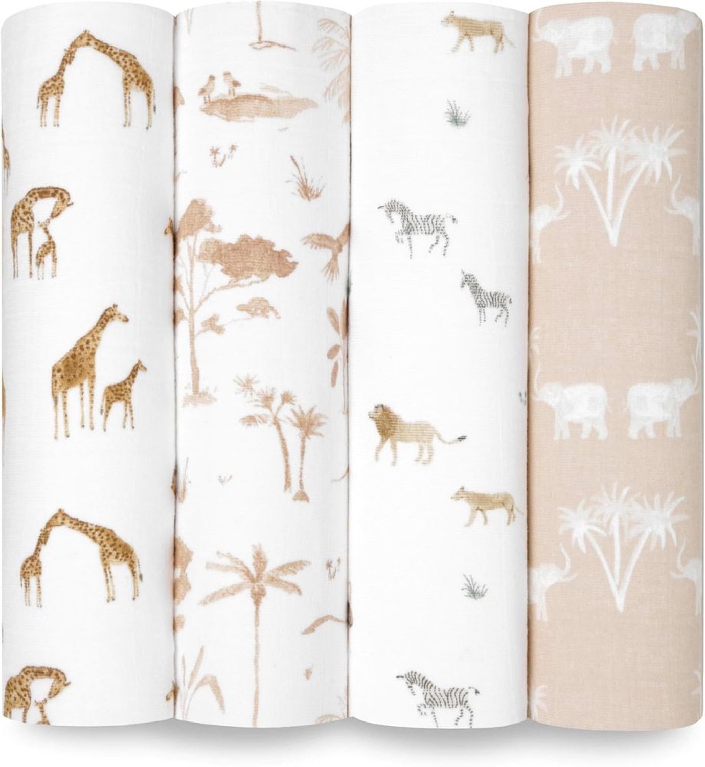Organic Baby Swaddle Blanket - Safari Dreams