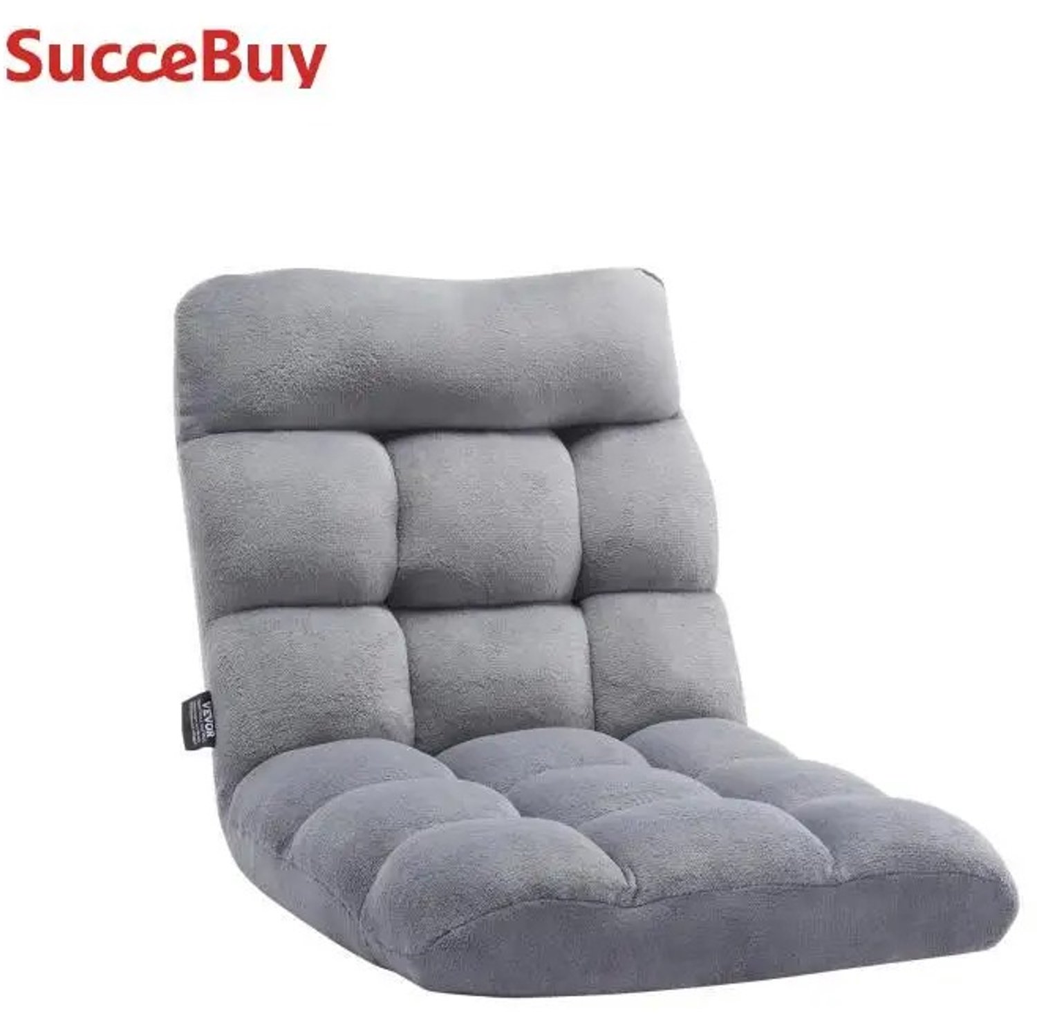 Prime Homely Prime Home Fauteuil - Vloerstoel - Rugsteun - Opvouwbaar - Multifunctioneel - 57,2 x 103,4 x 15,2cm - Grijs Lichtgrijs