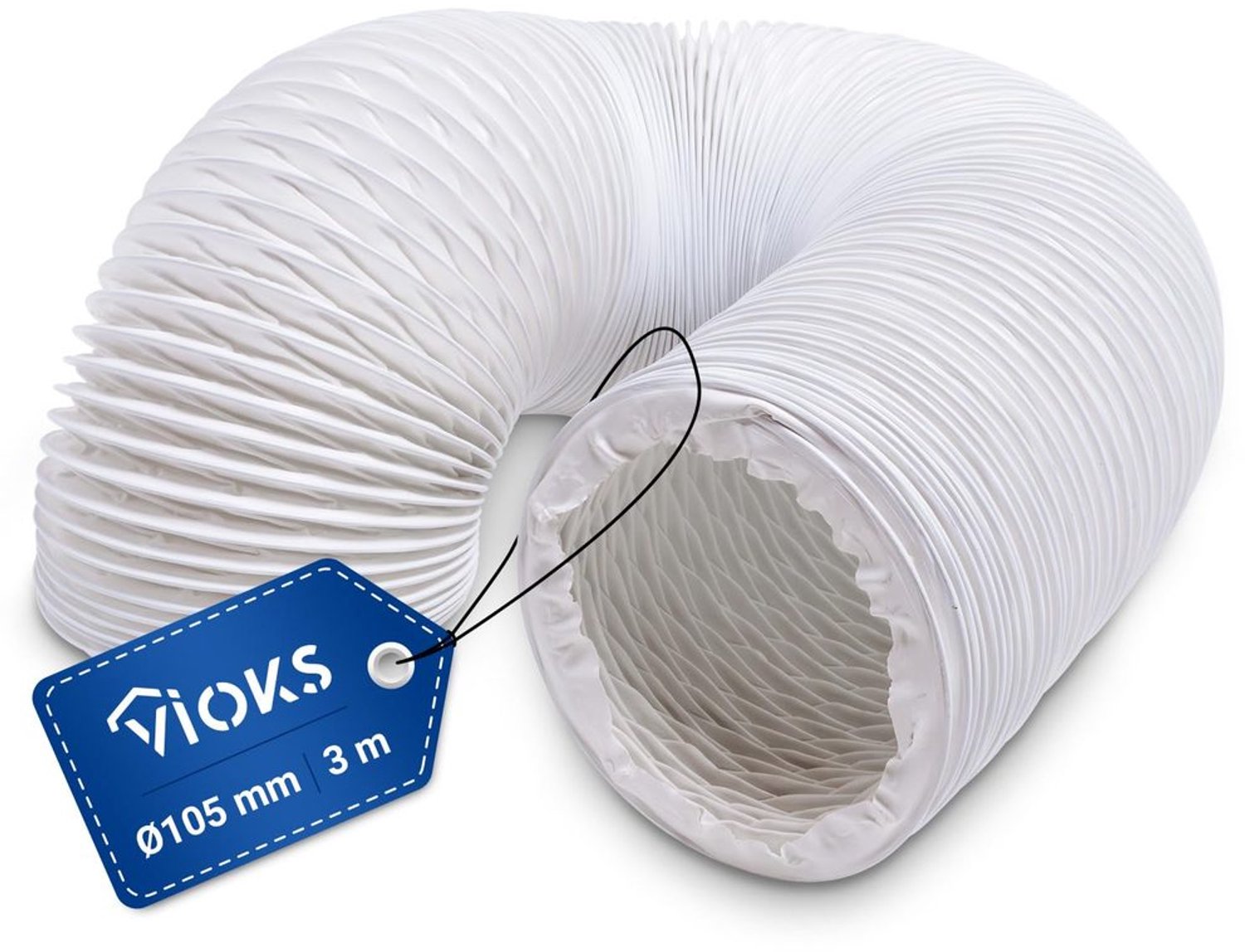 3 Meter PVC Ventilatie Hose 100 mm voor Luchtafvoersystemen