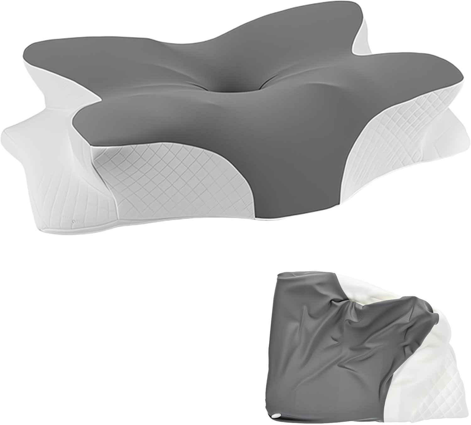 Satin Memory Foam Pillow Covers - Zijden Hoofdkussenhoes voor Neksteun