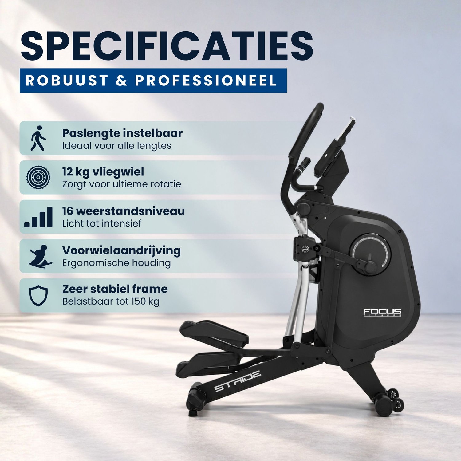 Focus Fitness - Stride - Crosstrainer - Front Driven - afbeelding 3