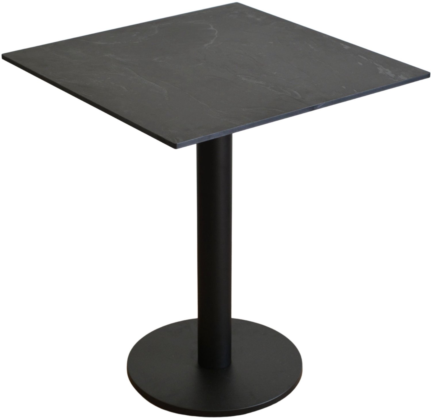 KOLM - Balkontafel - Vierkant HPL-blad 65 x 65 cm - Zwarte stalen voet