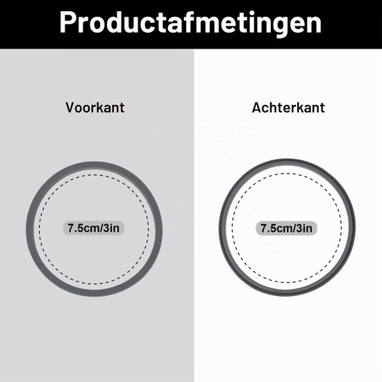 Blenderafdichtingspakkingen - Siliconen - 7,5 cm - 4 stuks — afbeelding 3