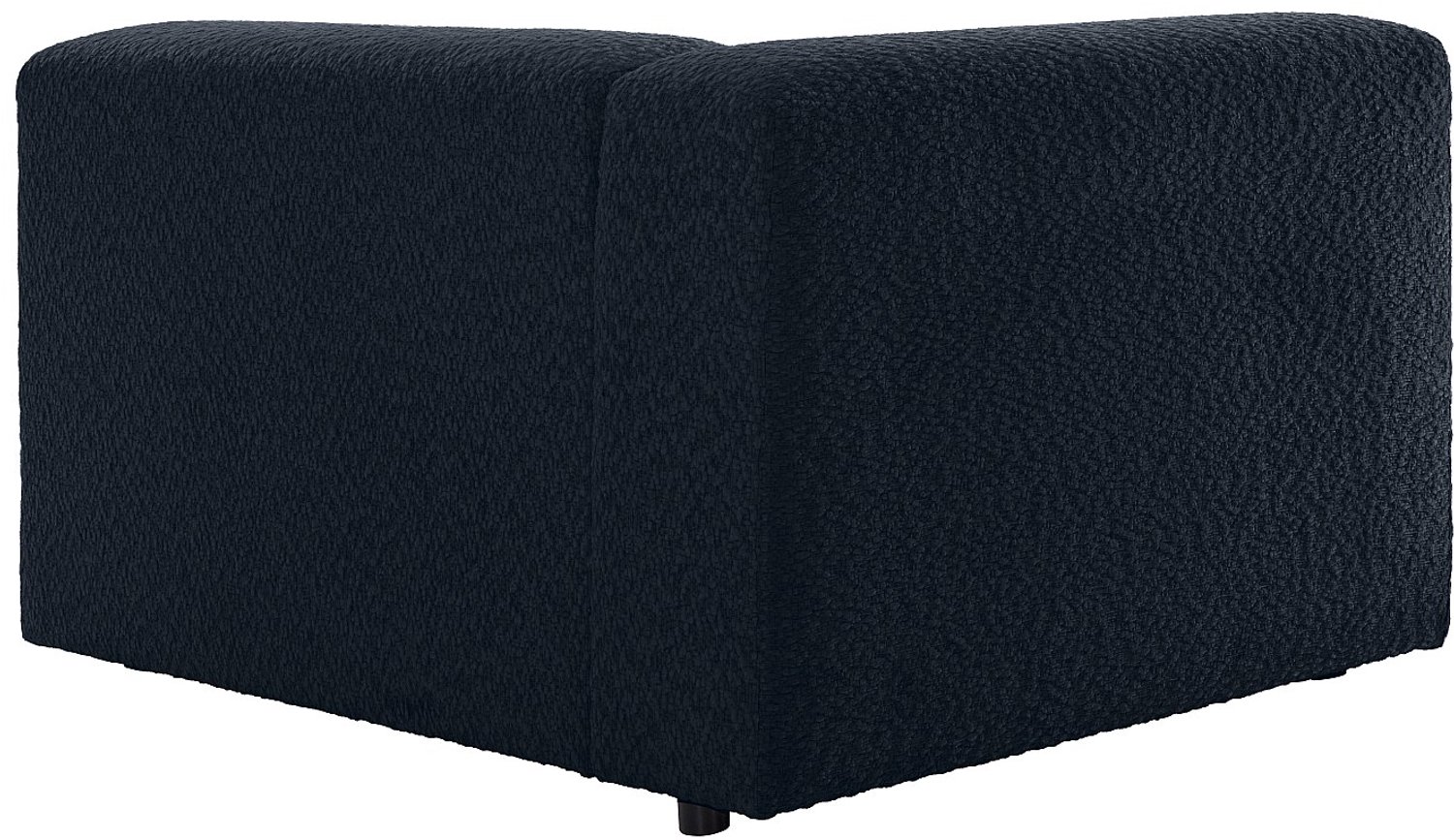 Vente-unique Hoekfauteuil links in nachtblauwe chenillestof TORISO