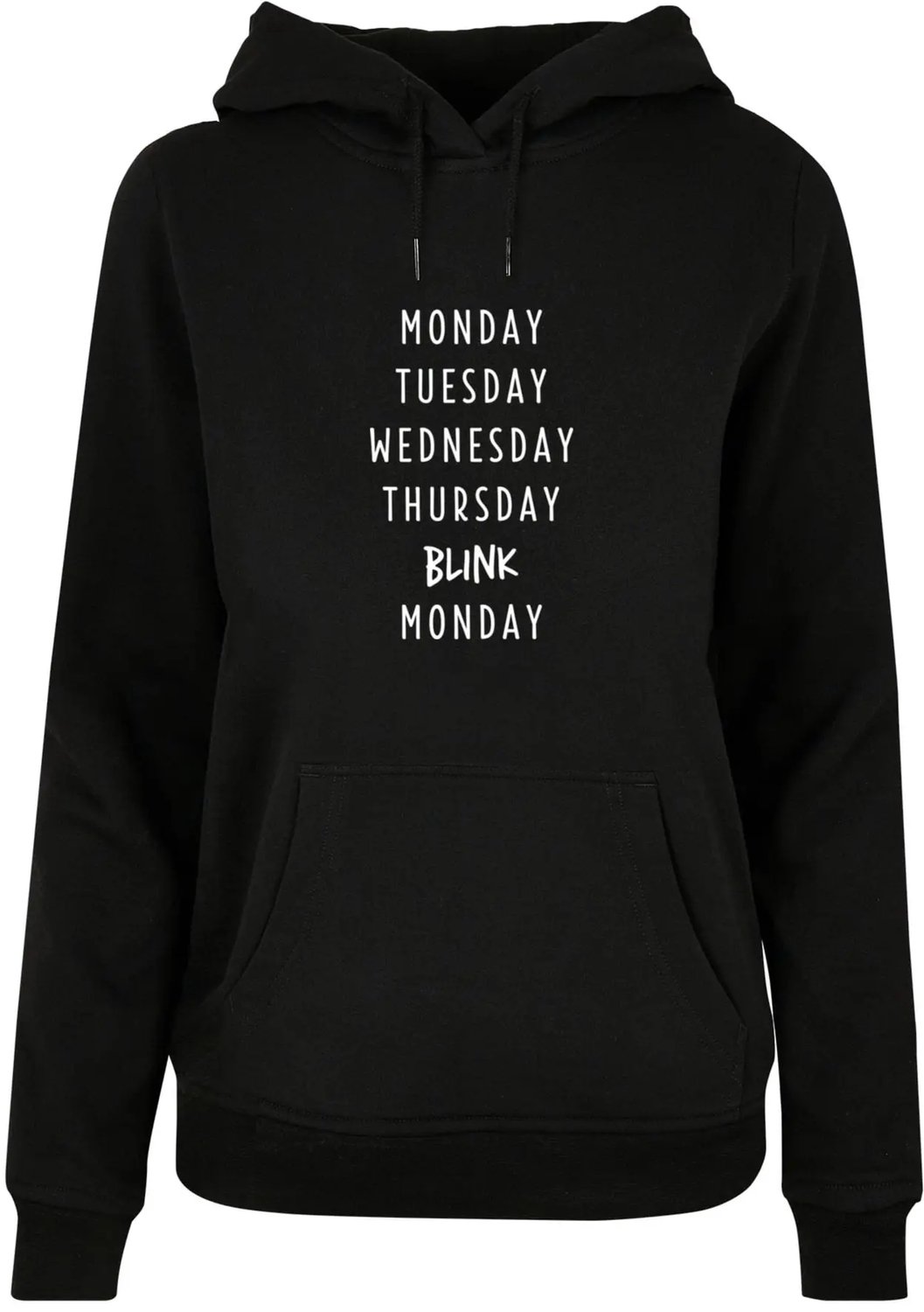 Dames Hoodie Mister Tee Blink Basic Zwart