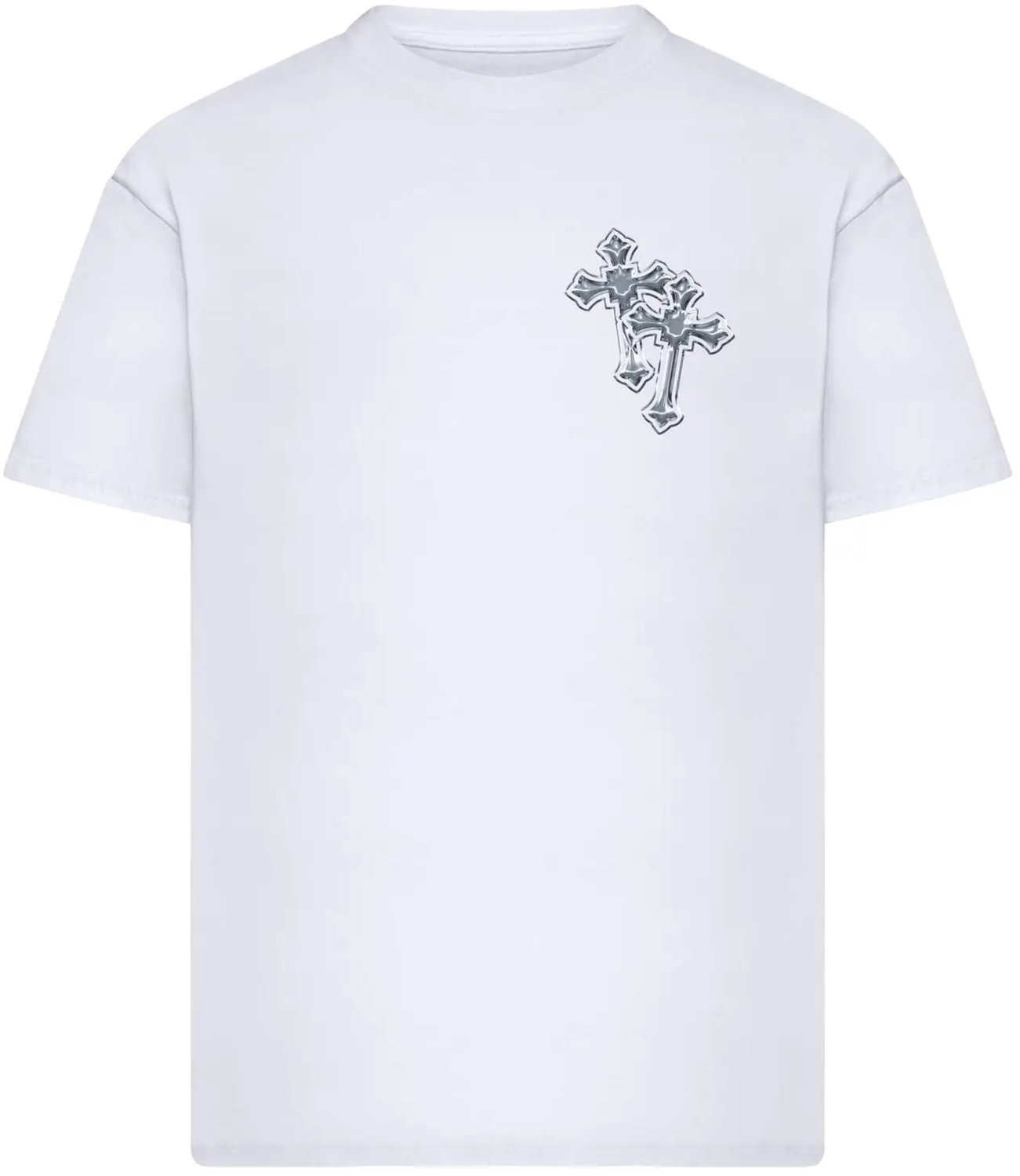 Oversized T-shirt Mister Tee Six Crosses Wit