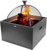 HEAT Vuurkorf 3 in 1 - Multifunctionele Vuurkorf, BBQ & Tafel - 61x61x67 cm