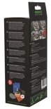 Zwarte doos van Gecko autokoplamp reparatieset met instructies en productonderdelen aan de zijkant.