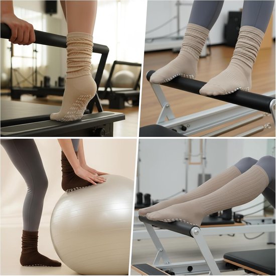 Dames Sokken voor Yoga met Antislip: Lange Katoenen Sportsokken voor Pilates, Dans en Thuisgebruik - 3 Paar voor Training en Revalidatie van Under Armour — afbeelding 4