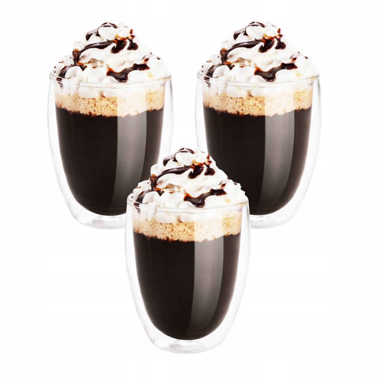 3x Thermische Glazen 350ml met Dubbele Wand - Perfect voor Koffie & Thee