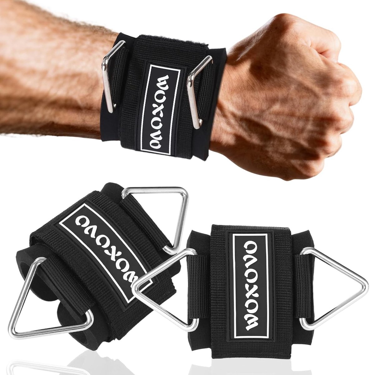Handbandages voor de sportschool, verstelbare neopreen handlussen voor kabelmachines, set van 2 voor optimale grip en comfort tijdens trainingen
