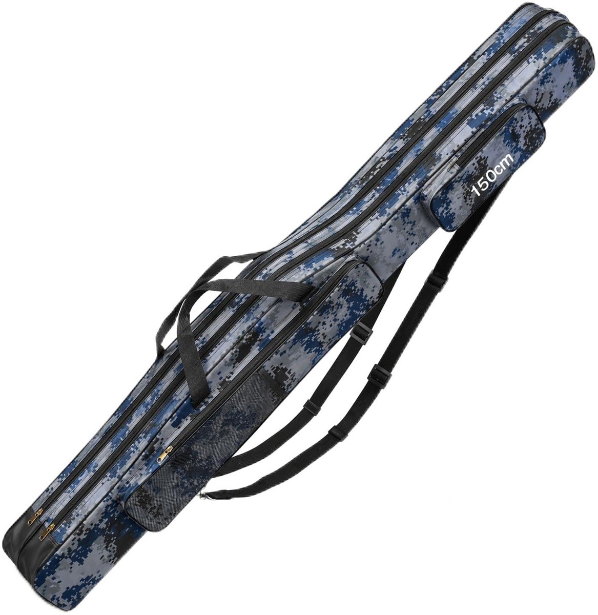 DEARBAG Hengeltas, hengeltas, 150 cm, hengelkoffer, etui met 3 vakken, hengelkoffer, waterdicht, opvouwbaar - ShopVlot