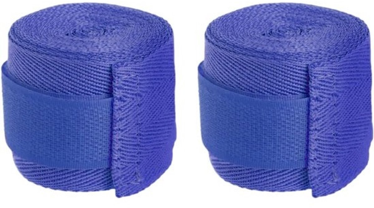 Bokshandschoenen Bandage - Hand Wraps - Pols Beschermen - Elastische Compressie - 100 g - Blauw