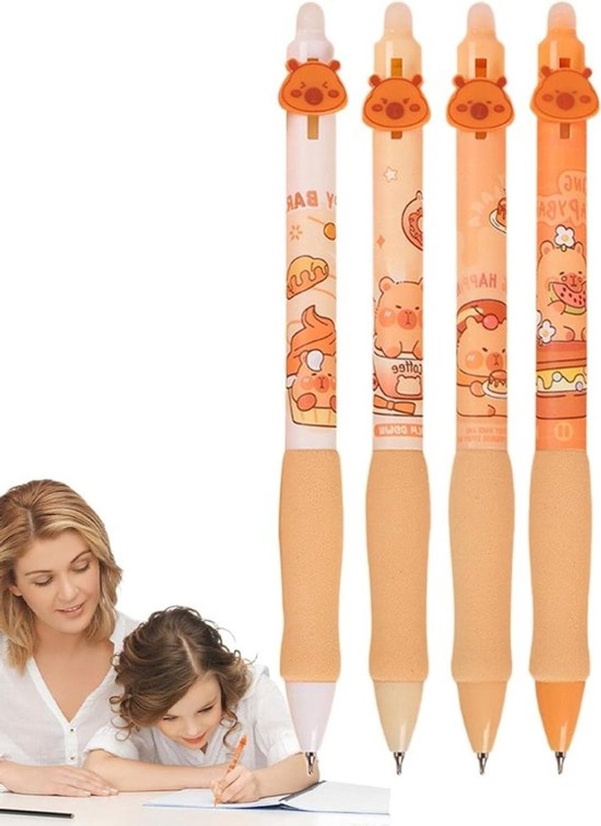 Wisbare Gelpennen - Rollerball Pennen - Dagelijks Schrijven - Uitwisbaar - 4 Stuks - Blauw