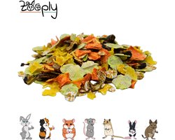 Zooply Vlokkenmix - Kruiden & Snacks - 100% natuurlijk - Voor konijnen & cavia's - 400 gram