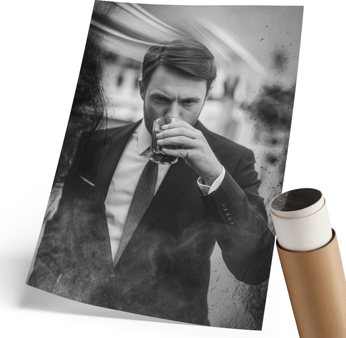 Coloray Polycanvas Poster - Stedelijke Vrede, Fotografie - 420 x 594 mm - Bruin Wandposter - Rechthoek - Muurdecoratie - Woonkamer, Slaapkamer, Kantoor - Klassiek