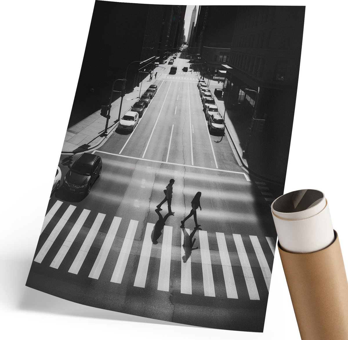 Coloray Polycanvas Wandposter - Man In Armen, Zwart - 210 x 297 mm - Zwart-wit Kunst - Rechthoek - Wandkunstwerk - Slaapkamer - Modern