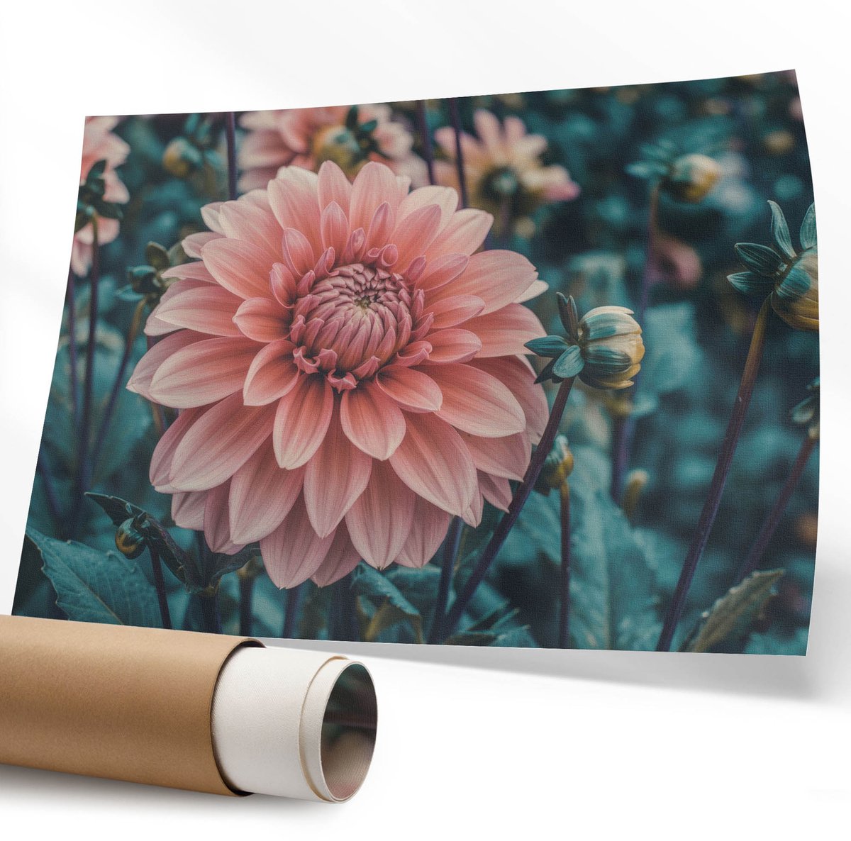 Coloray Polycanvas Wandposter - Mysterieuze Figuur, Fotografie - 594 x 840 mm - Wit Design - Rechthoek - Canvasposter - Woonkamer - Modern