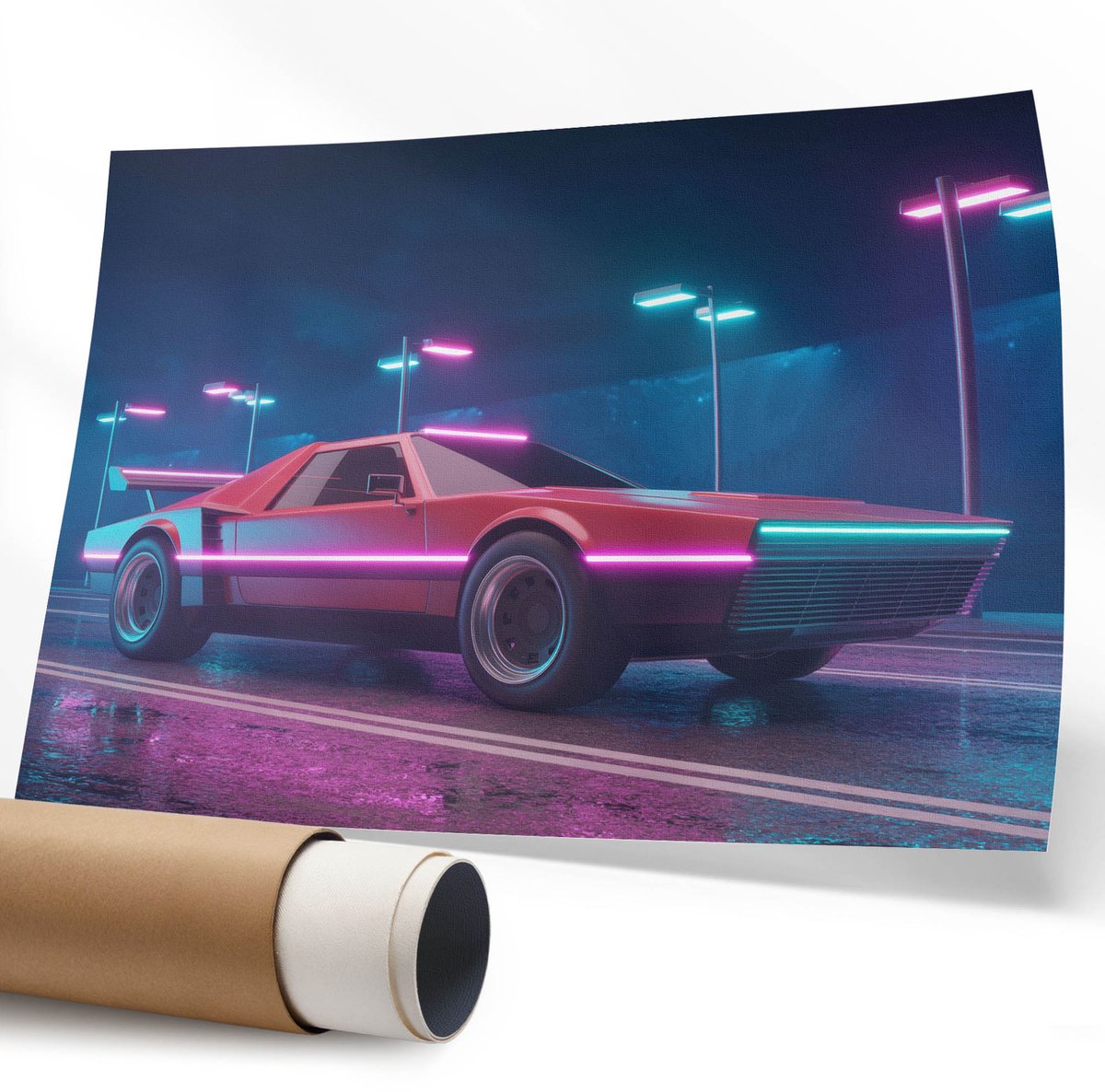 Coloray Polycanvas Poster - Bauhaus-Ontwerp, Poster - 594 x 840 mm - Wit Design - Rechthoek - Muurdecoratie - Woonkamer - Modern