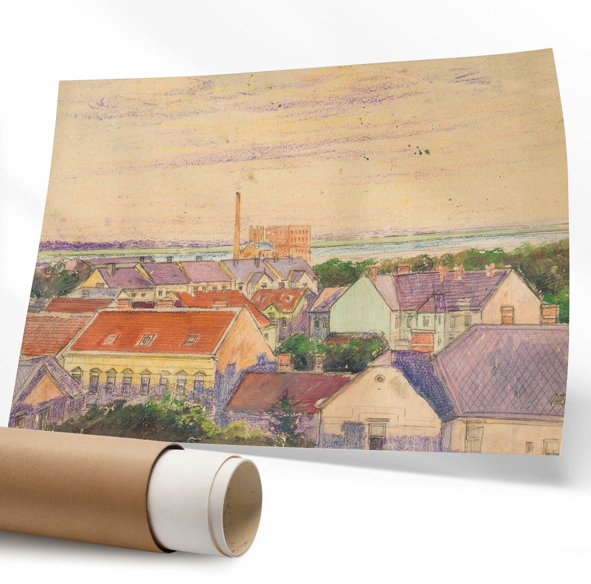 Coloray Polycanvas Poster - Stedelijke Energie, Fotografie - 594 x 840 mm - Grijs Wandposter - Rechthoek - Muurdecoratie - Woonkamer - Modern