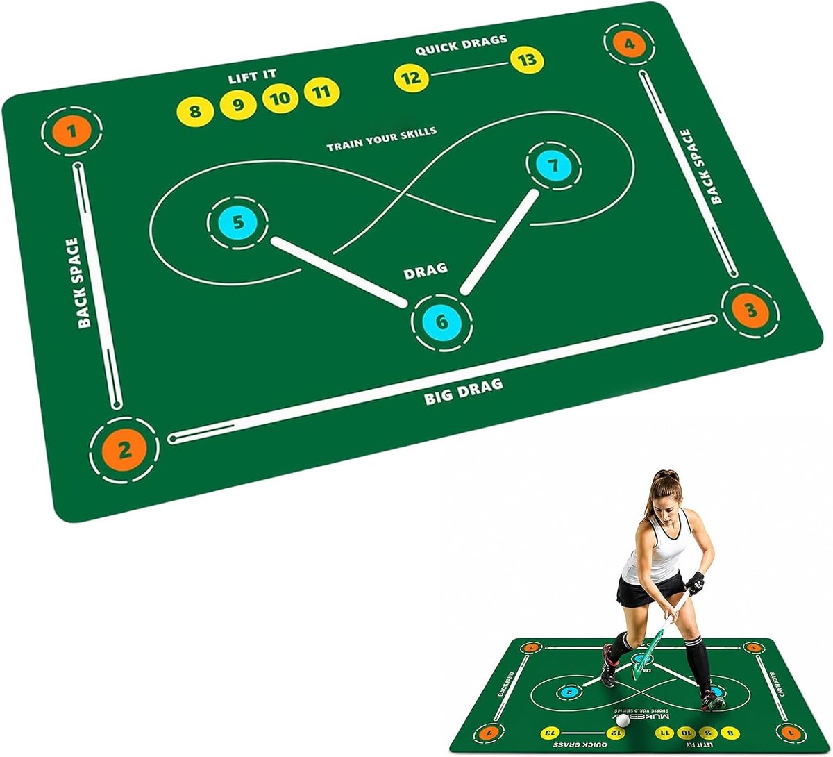 Hockey trainingsmat 150 x 90 cm voor borduurhandling & dribbling