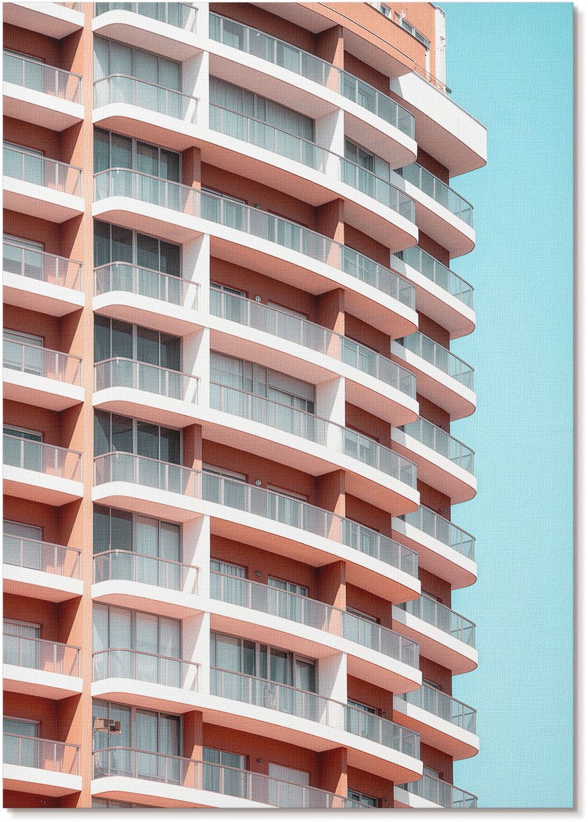 Tulup Polycanvas Wandposter - Een Rustige Baai, Fotografie - A3 - Grijs Wanddecoratie - Rechthoek - Muurkunst - Woonkamer, Slaapkamer, Kantoor - Modern