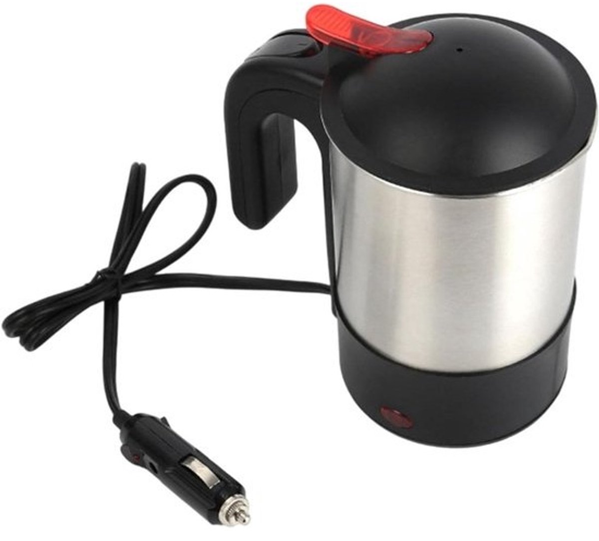 Roestvrijstalen Autoketel - Reis Waterkoker - Warme Dranken Onderweg - Antislip Basis - 1.5 Liter - Zilver