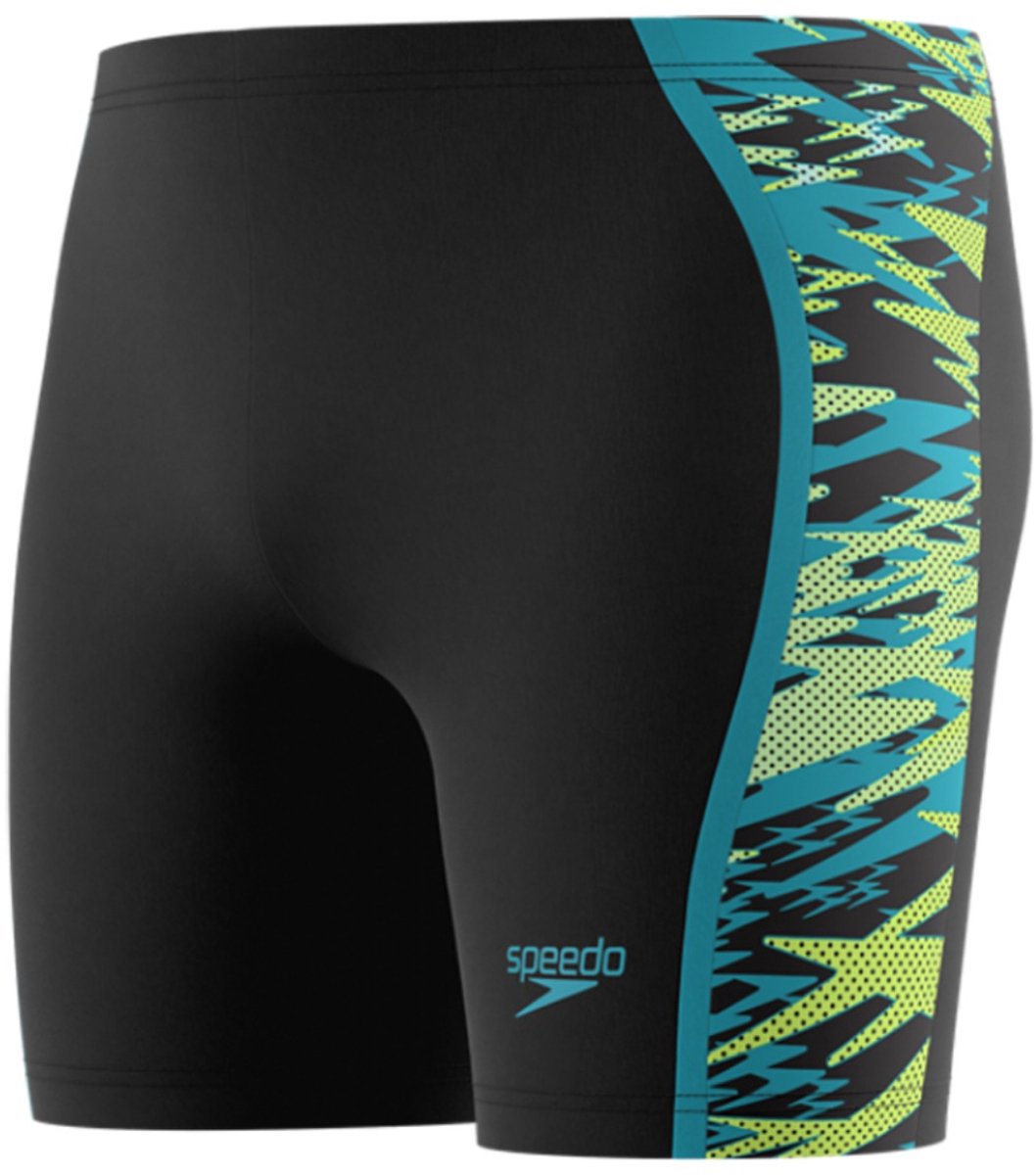 Speedo Heren Zwemjammer Hyperboom Splice Mid Antraciet/HyperTeal