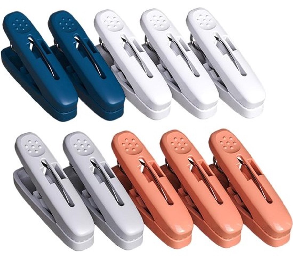 Waslijnpennen Set - Kledingklemmen Sokkenclips - Kleding Drogen - Anti-slip Windproof - 10 stuks - Gemengde Kleur