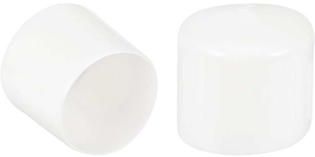 Rubberen Eindstoppen - Vinyl Doppen - Vloeren Beschermen - Flexibel en Duurzaam - 54 mm Binnendiameter - Wit