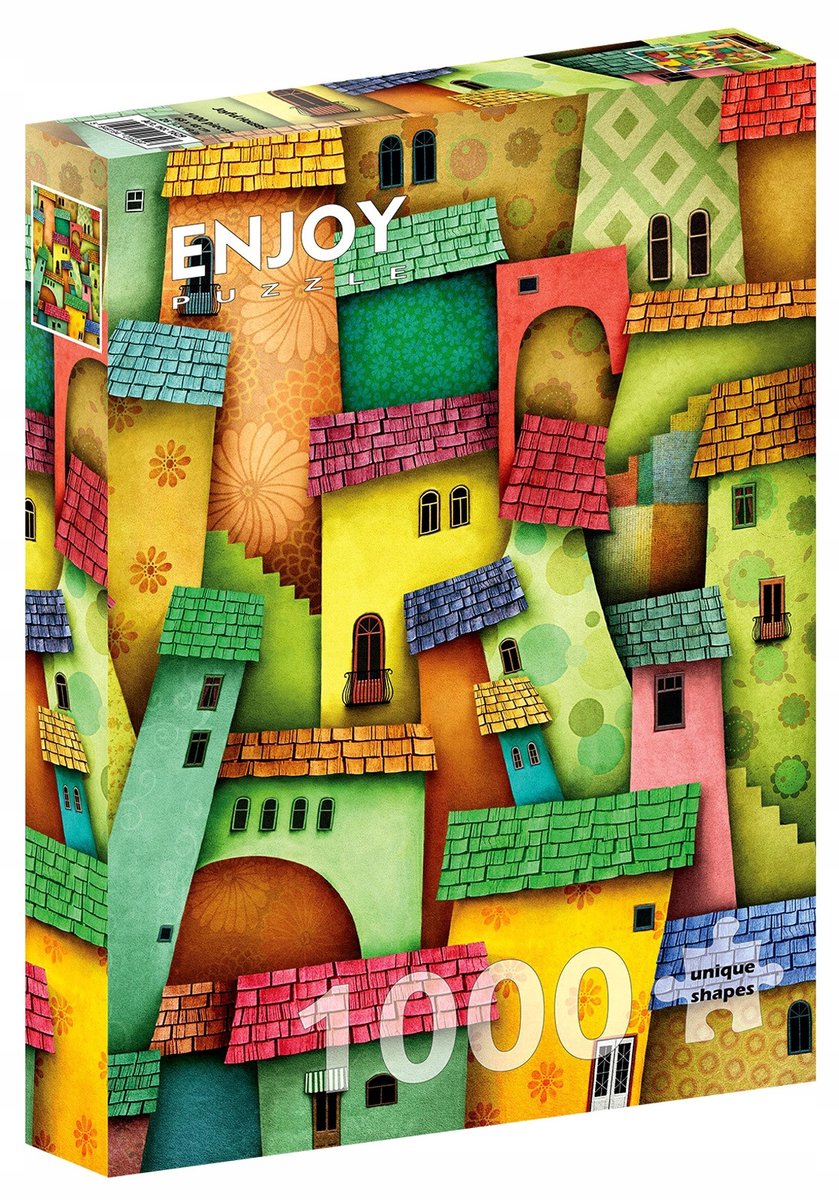 Enjoy Puzzel 1000 Stukjes - Vrolijke Huizen
