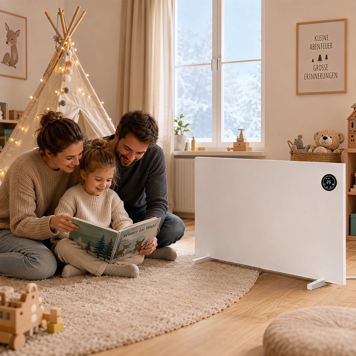 Infrarood Verwarmingspaneel 750W met WiFi, Thermostaat en Afstandsbediening, Wand of Vrijstaand – foto 4