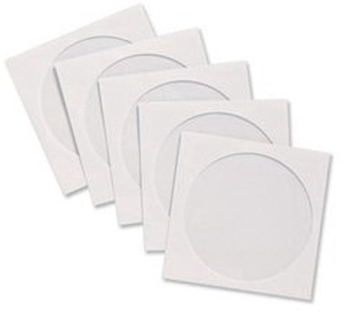 - CD Enveloppen met Venster - 50 Stuks - W126xH126mm - Wit - Perfect voor Archiveren - Hoge Kwaliteit en Duurzaam - Geschikt voor CD's en