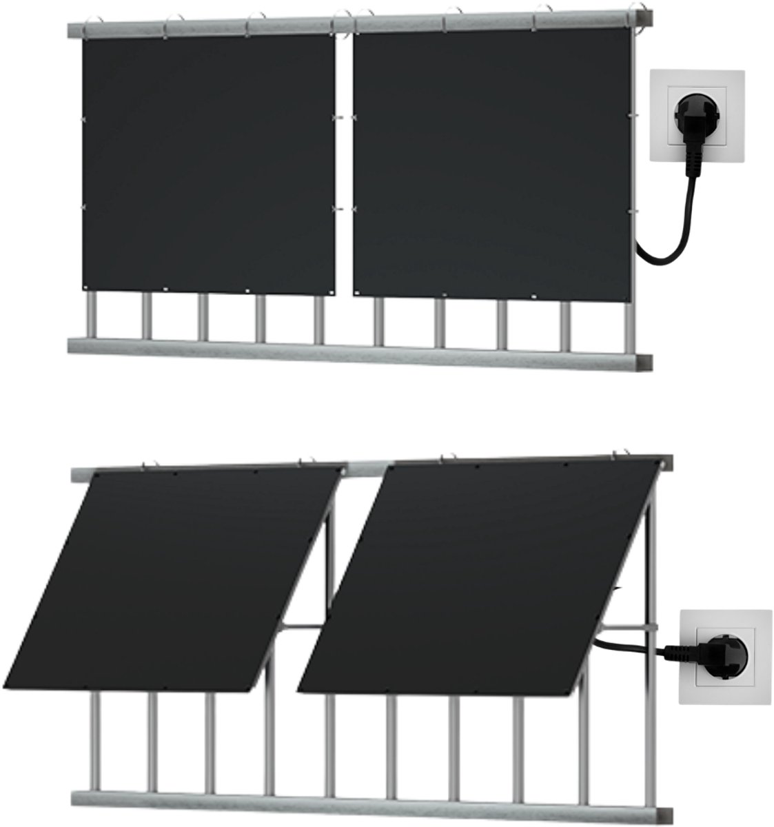 CJX Solar Balkonset - Zonnepanelen met Stekker - 800 Wp