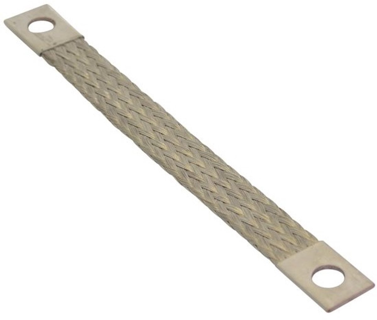 Massaband Koper - Aardingskabel Flexibel - Elektrische Aarding - Vertinde Koperen Vlecht - 250 mm 16 mm² - Grijs Metallic