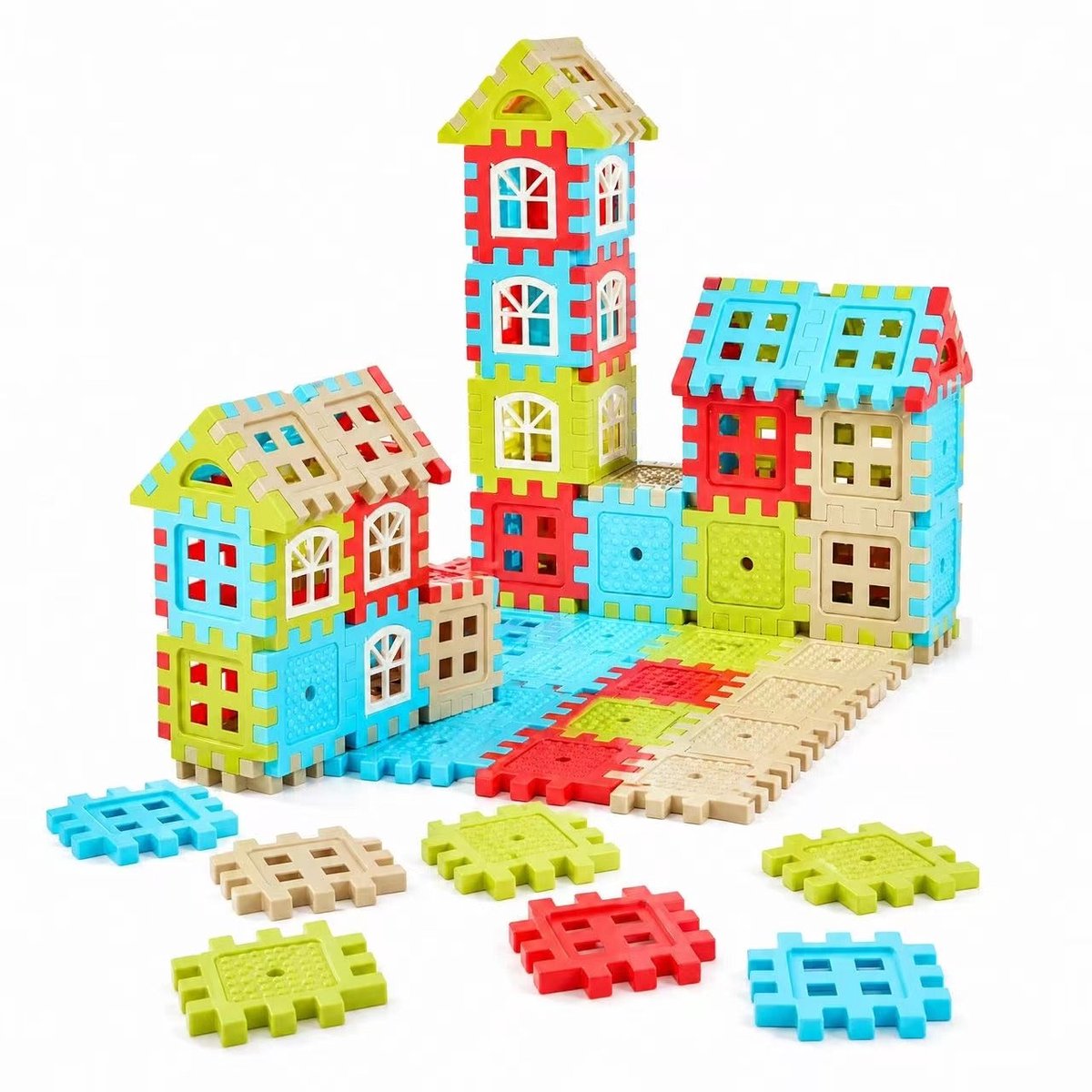 Russle Groot Constructiespeelgoed Multi - 30 stuks