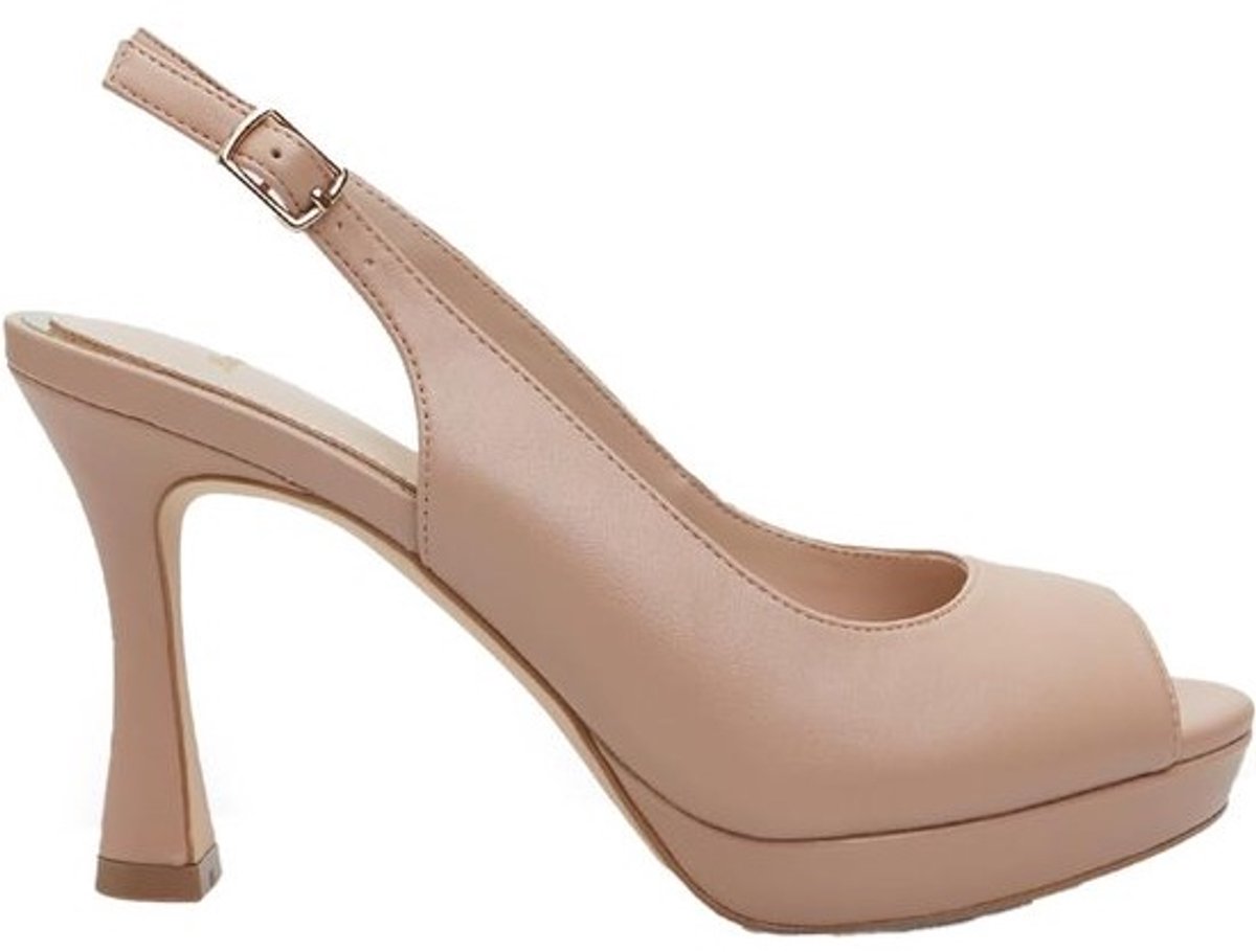 Dames Peep Toe Slingbacks - Hoge Hakken Schoenen - Feestelijke Gelegenheden - Elegant Ontwerp - 9 cm Hakhoogte