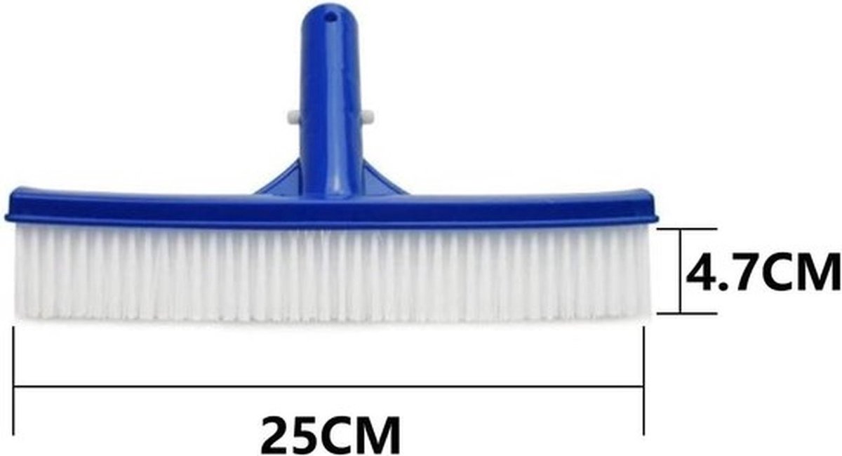 Duurzame zwembadborstels voor zwembadwand en -vloer, set van 2, blauw